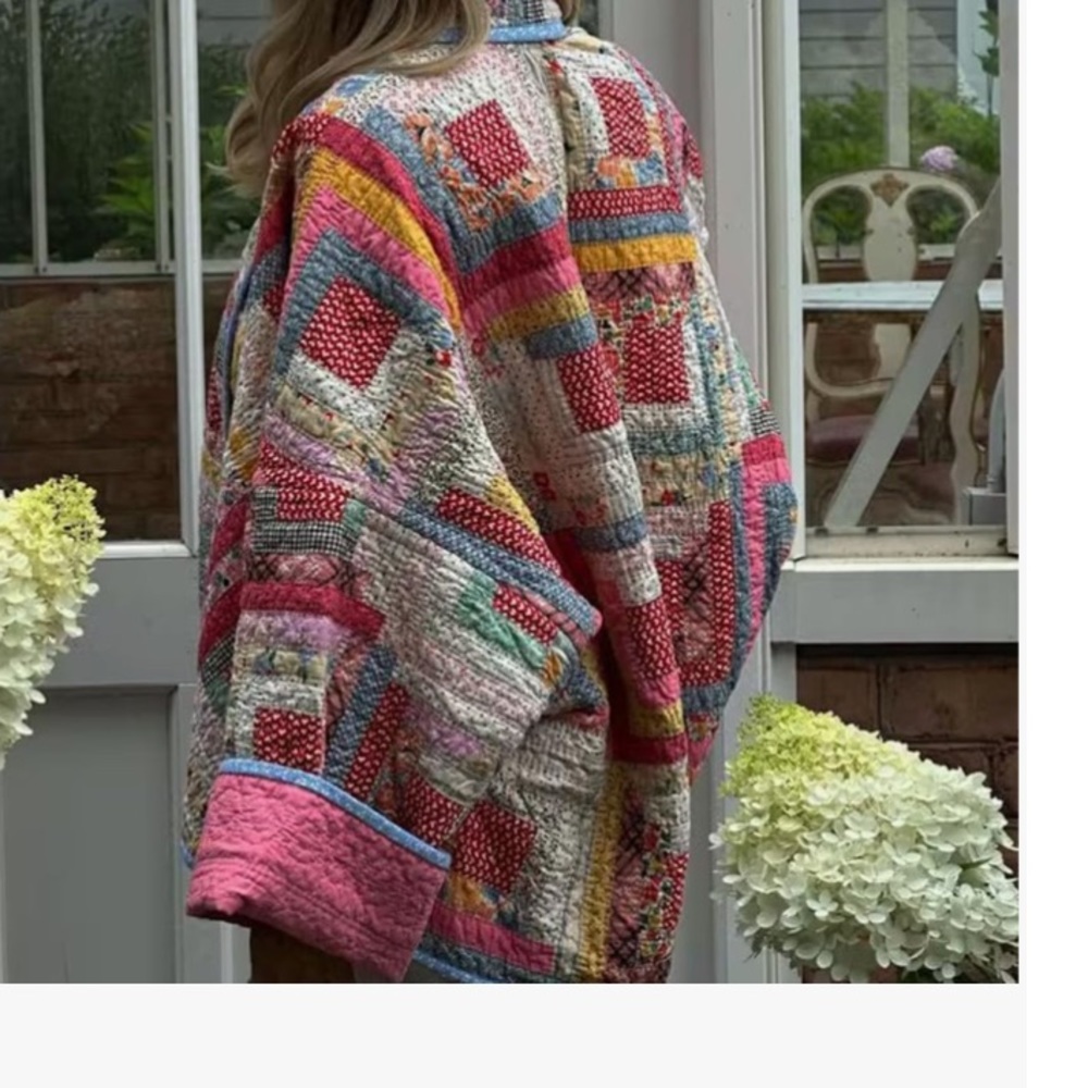 Patchwork Quilted Jacket - Pink Multicolor - image 2